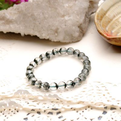 纯天然精品7mm绿幽灵圆珠手链 墨绿深绿全绿招财,品质与美学的完美融合